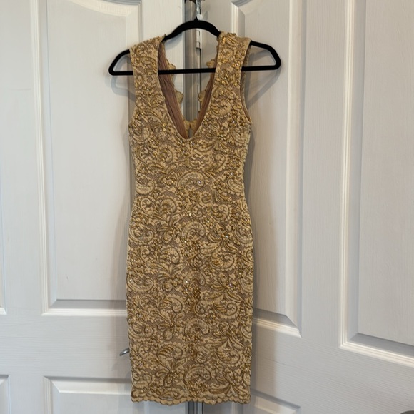 Beautiful Metallic Gold Dress - Picture 3 of 4